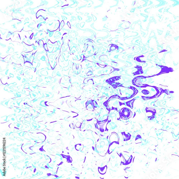 Fototapeta An abstract transparent psychedelic wavy liquid splatter design element overlay.