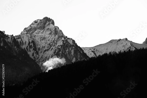 Obraz mountain peak at sunset