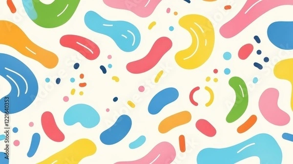 Fototapeta Dive into a vibrant world with colorful doodles and inspiring quotes, capturing the essence of retro hippie vibes