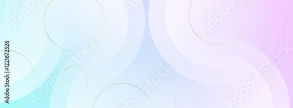 Obraz Minimlaist banner background, blue and pink gradations, soft colorful,circle effect style, modern template,cover,eps 10