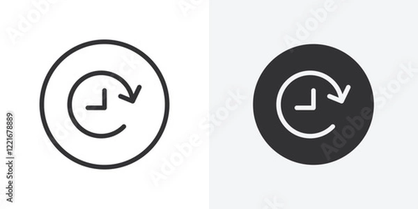 Fototapeta Duration icon Outline vector sign