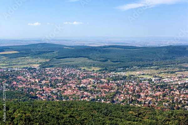 Fototapeta Panoramic view of Budakeszi, Hungary