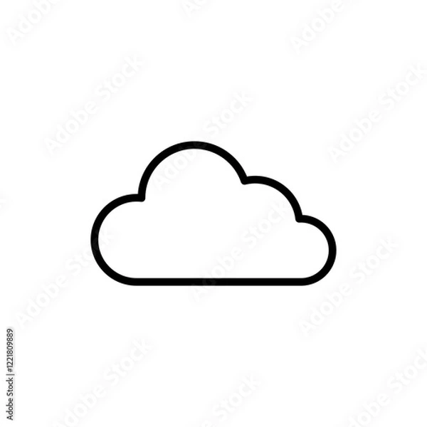 Obraz Cloud icon vector. cloud sign and symbol
