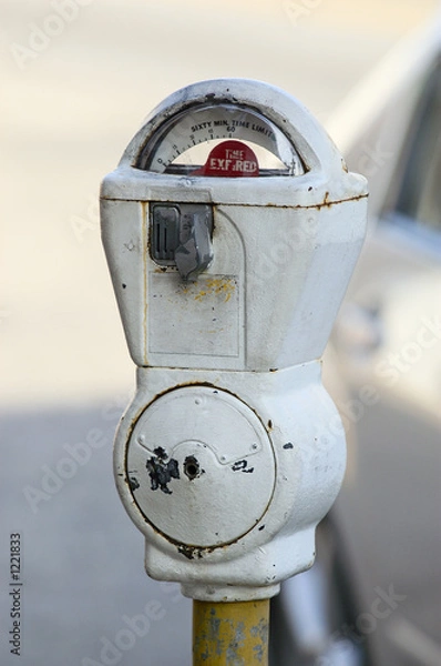 Fototapeta expired parking meter