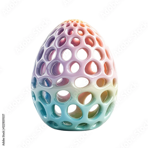 Fototapeta Vibrant 3D Easter Egg with Intricate Patterns and Design