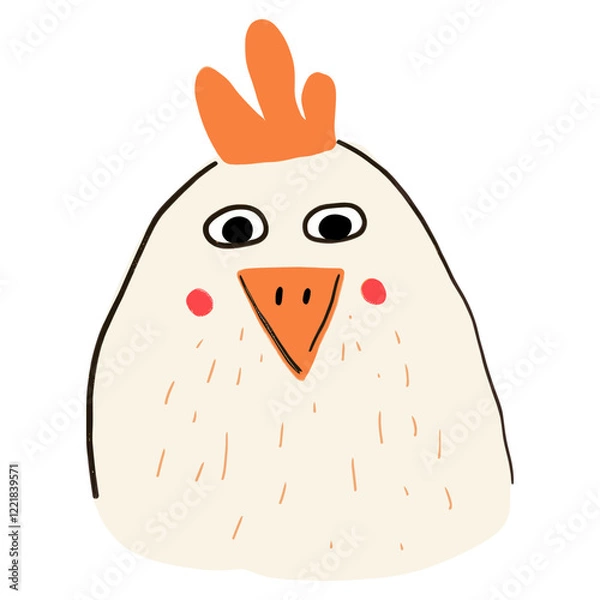 Obraz Chicken illustration whimsical cartoon vector
