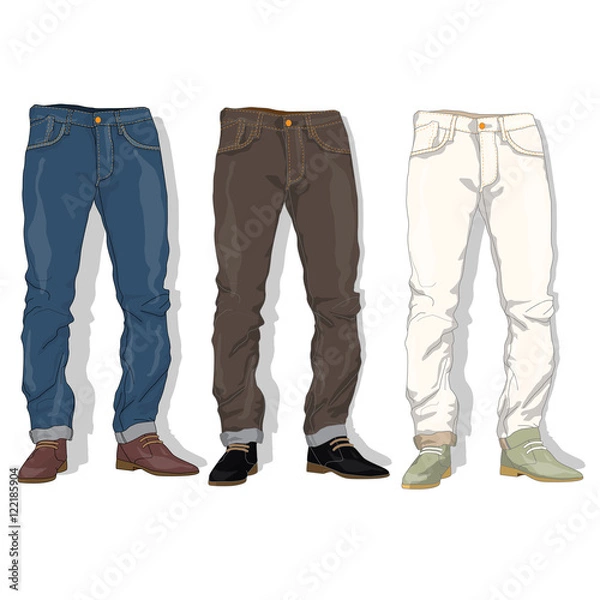 Obraz Male jeans. Vector.