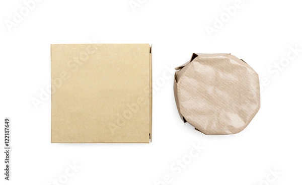 Obraz kraft packing on a white background