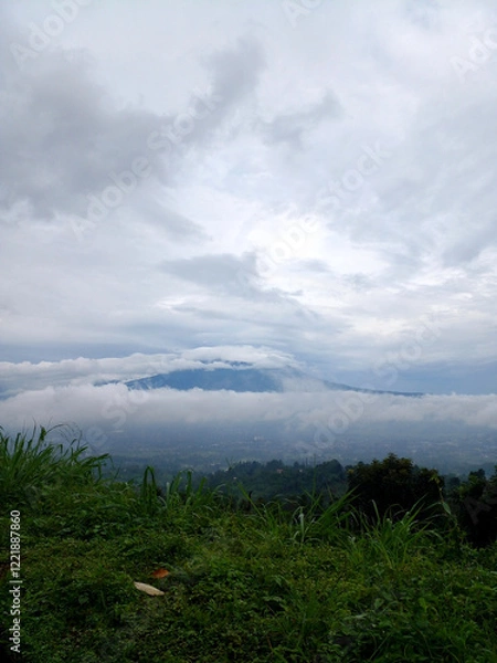 Fototapeta clouds over the mountains