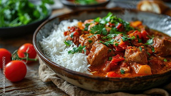 Obraz meat curry and rice 