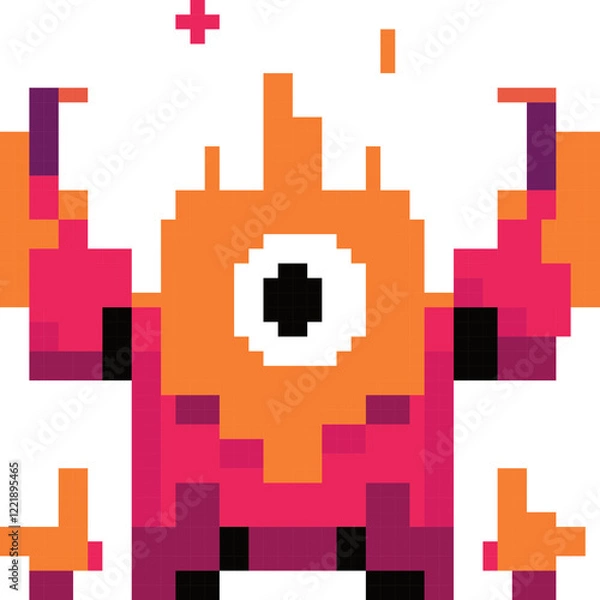 Obraz Pixel Flame Cyclops