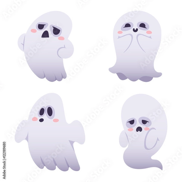 Fototapeta Ghost vector characters isolated