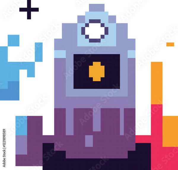 Obraz Pixel Space Wanderer