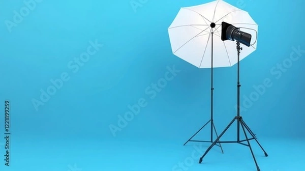 Fototapeta Studio Lighting Setup Photo Shoot Prep