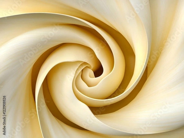 Fototapeta Abstract 3D Golden Swirl Background