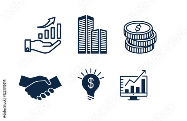 Obraz icons set business