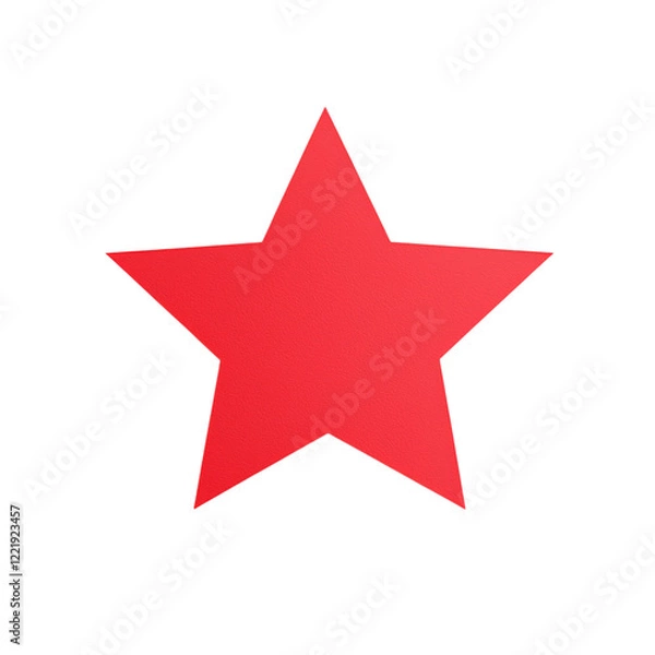 Fototapeta Bright Red Five-Pointed Star for Creative Designs