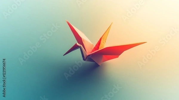 Fototapeta Origami Crane: A Symbol of Hope and Peace