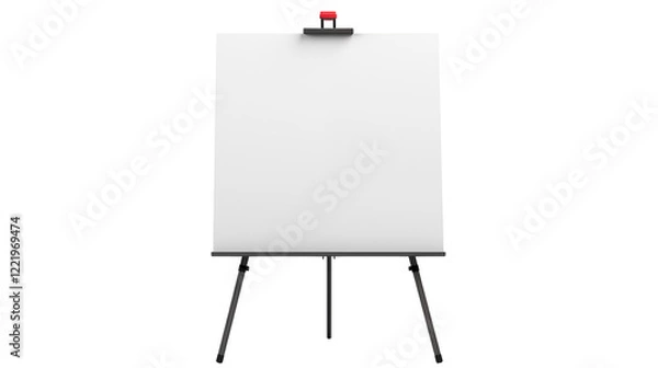 Fototapeta Blank Presentation Board on Tripod on a transparent background