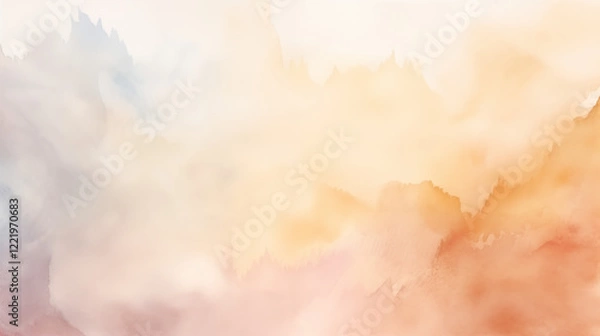 Obraz abstract watercolor painting on white background. Brushstroke texture,