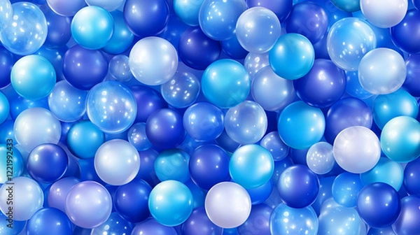 Fototapeta Blue Balloon Background Texture Pattern