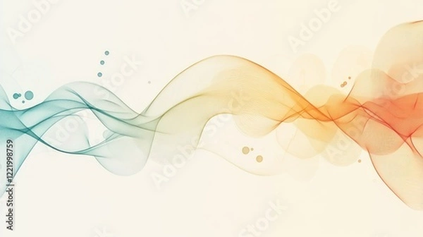 Obraz Abstract flowing wave design, light background, website header