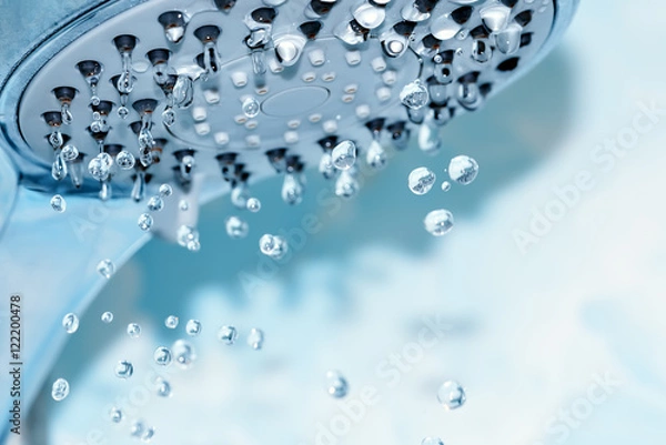 Obraz Blue shower head