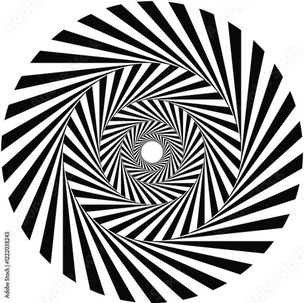 Fototapeta Spiral Optical illusion. Hypnosis visualisation conept endless spiral. Optical illusion Style Background.