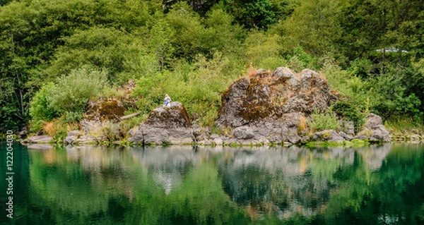 Obraz Lady on a rock