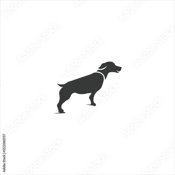 Fototapeta Drawing Barking Dog logo vector