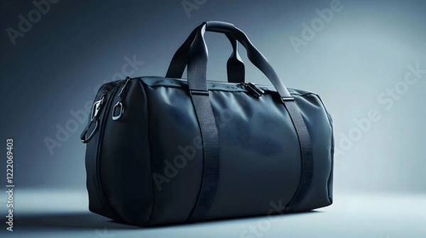 Fototapeta 3D Render Black Duffle Bag