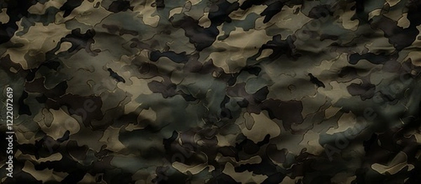 Fototapeta Camo Texture: Abstract Military Pattern