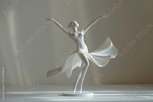 Obraz A figurine of a woman in a white dress