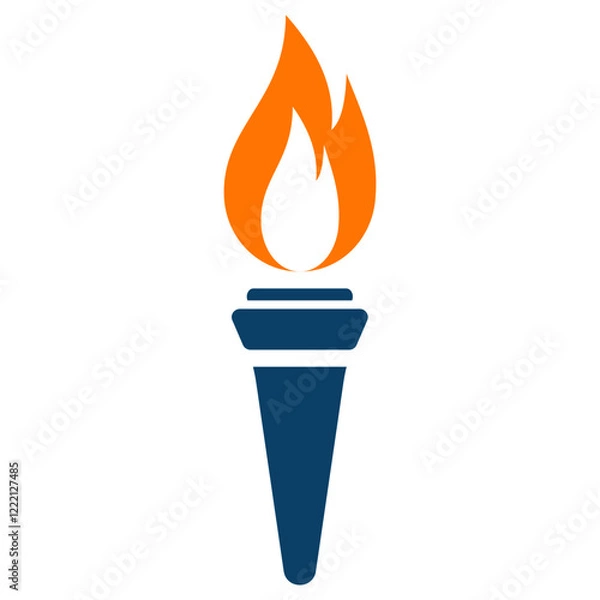 Fototapeta Torch icon isolated on white background
