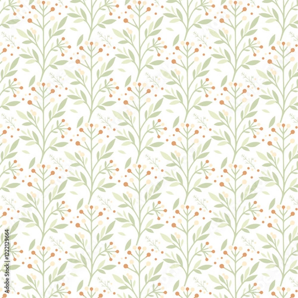 Fototapeta intricate seamless floral pattern with botanical motifs wildflowers and tropical elements for fashion prints textile design wallpaper wrapping and fabric patterns