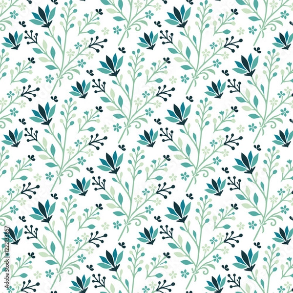 Fototapeta creative seamless floral pattern with tropical botanical motifs and wildflower designs for fashion prints textile wallpaper and wrapping