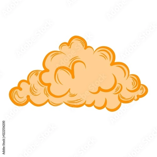 Fototapeta Simple cloud illustration for design