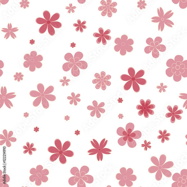 Fototapeta flower geometric seamless pattern. Fashion graphic. Background design. Modern stylish abstract texture. Template for prints, textile, wrapping and decoration, wallpaper. Vector illustration.