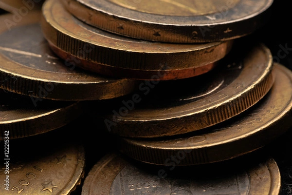 Obraz Texture euro coin