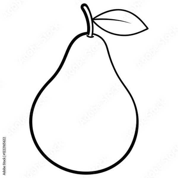 Fototapeta Minimalist Pear Vector Art