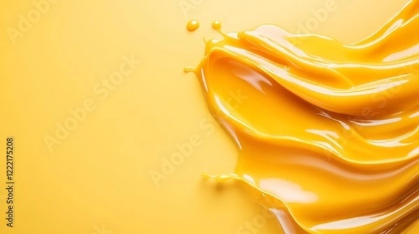 Fototapeta Dynamic Splash of Golden Liquid: Abstract Art Photography