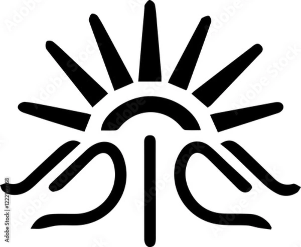 Obraz hand drawn sun