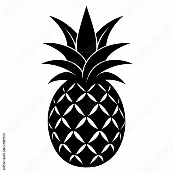 Obraz Minimal Pineapple Silhouette Design