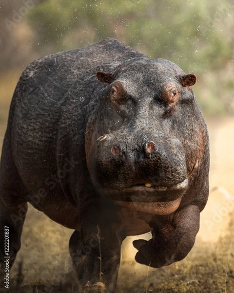 Obraz Storming Hippo in the Kruger National Park