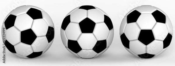 Obraz Soccer ball. 3D illustration. 3D CG.