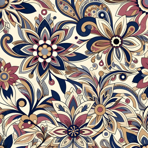 Fototapeta seamless floral pattern