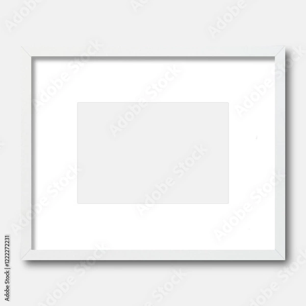 Obraz White frame with mat, Frame mockup