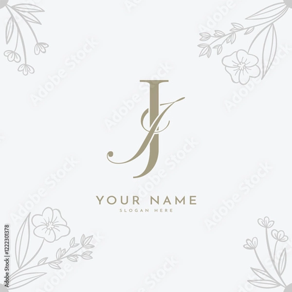 Obraz JJ JJ initial letter handwriting monogram logo.