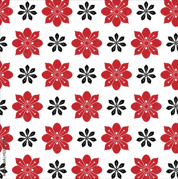 Fototapeta seamless pattern with flowers