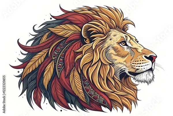 Obraz lion head illustration